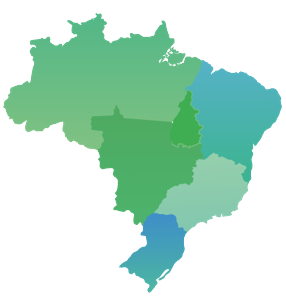 Mapa do Brasil em verde